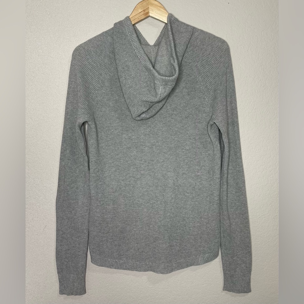 LAUREN RALPH LAUREN Knit Pullover Long Sleeve Hoodie Grey Size Small Petite - Picture 7 of 8